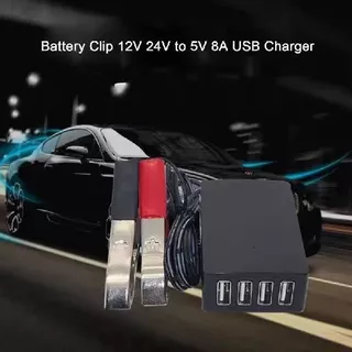 ที่ชาร์จมือถือคีบแบต ชาร์จเร็วไฟแรงๆ3/4USB สําหรับโทรศัพท์มือถือ แท็บเล็ต GPS