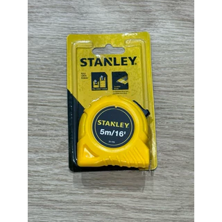 Stanley ตลับเมตร 5 เมตร หุ้มยาง/ชุบสแตนเลส/พลาสติก ABS อย่างดี