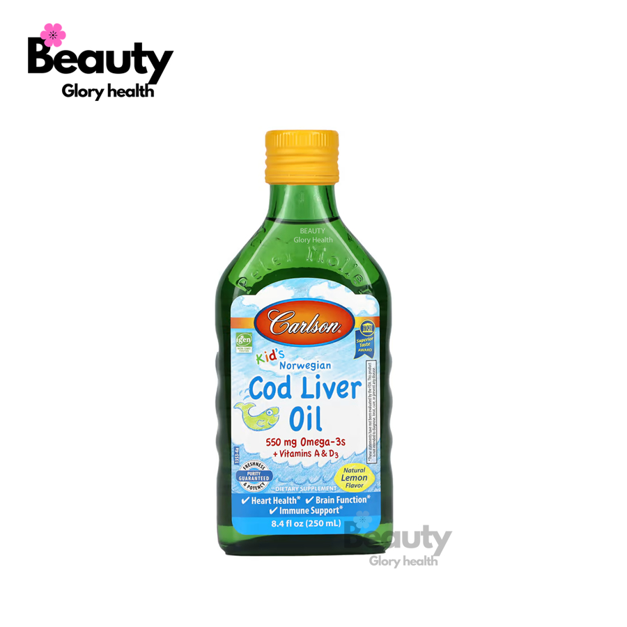Carlson Labs, Kid's, Norwegian Cod Liver Oil, Natural Lemon, 8.4 fl oz (250 ml)