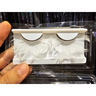 ขนตาปลอม หลากสี ขนตาขนนก ขนตาแฟนซี พรอพปาร์ตี้ 1 Pair Natural Feather False Eyelashes Party Nightclub Makeup Eye Lash