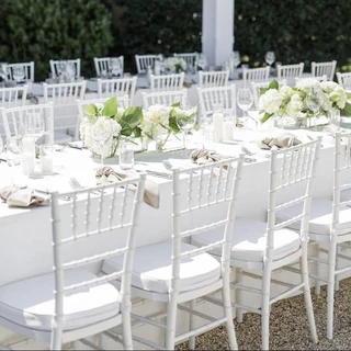 [พร้อมส่ง ราคาถูกสุดๆ] เก้าอี้งานแต่ง พร้อมเบาะ Chiavari ชิวารีมีเบาะ เหล็กพ่นสี หรูหรา ทนทาน WC-01
