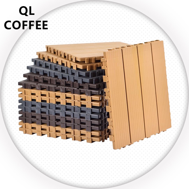 แผ่นปูพื้นสวน แผ่นไม้ปูพื้น3D 30x30 2ซม กันน้ำ100% 🚜สวนใหญ่ก็ได้ QL Coffee