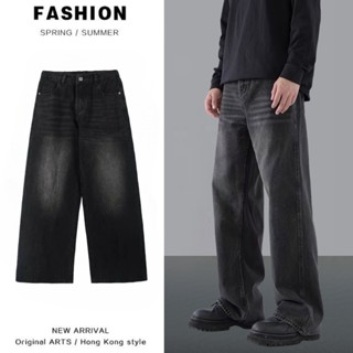 กางเกงยีนส์ขายาวชาย แต่งเฟด กางเกงยีนส์ชาย สไตล์วินเทจ ชาย C…