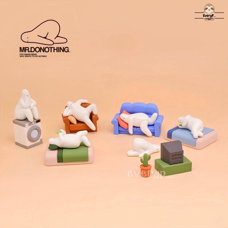 (Live/วีดิโอลด100฿) กล่องสุ่ม 🛏️ Mr.Donothing Home Series Blind Box