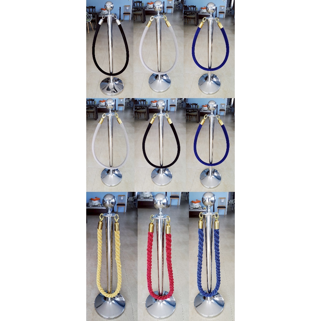 Daiso เสากั้นทางเดินสแตนเลส หัวบัวกลม พร้อมสาย รุ่น SD-46