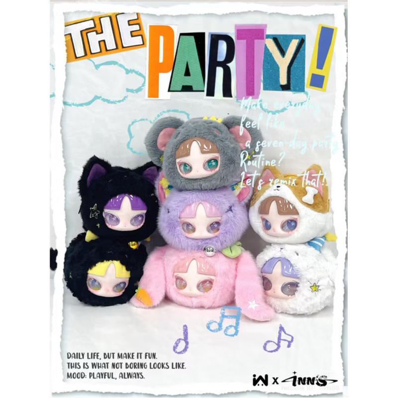⚠️แบบเช็คการ์ด Inn’s Let’s Party กระเป๋าอิน Inns Seven Days Party / Inn Zipper Bag