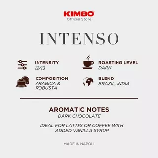 KIMBO Dolce Gusto Capsule กาแฟแคปซูล คิมโบ ดอลเช่ กุสโต้ 16 แคปซูล/กล่อง (Imported from Italy)