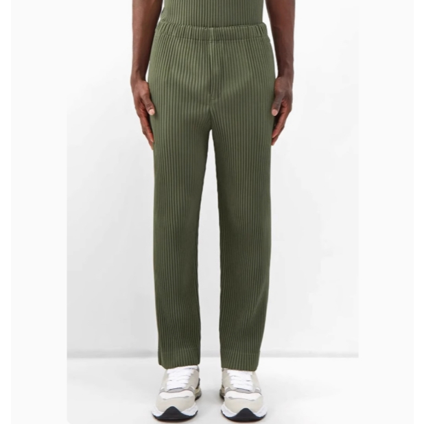 ส่งมาจากกรุงเทพฯ Issey Miyake กางเกงขายาวลําลองสําหรับผู้ชายขากว้างทรงหลวม JF 150 👖กางเกง👖 Homme Pli