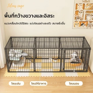 คอกสุนัข 180x60x60 ซม รั้วสัตว์เลี้ยง คอกสุนัขพกพา