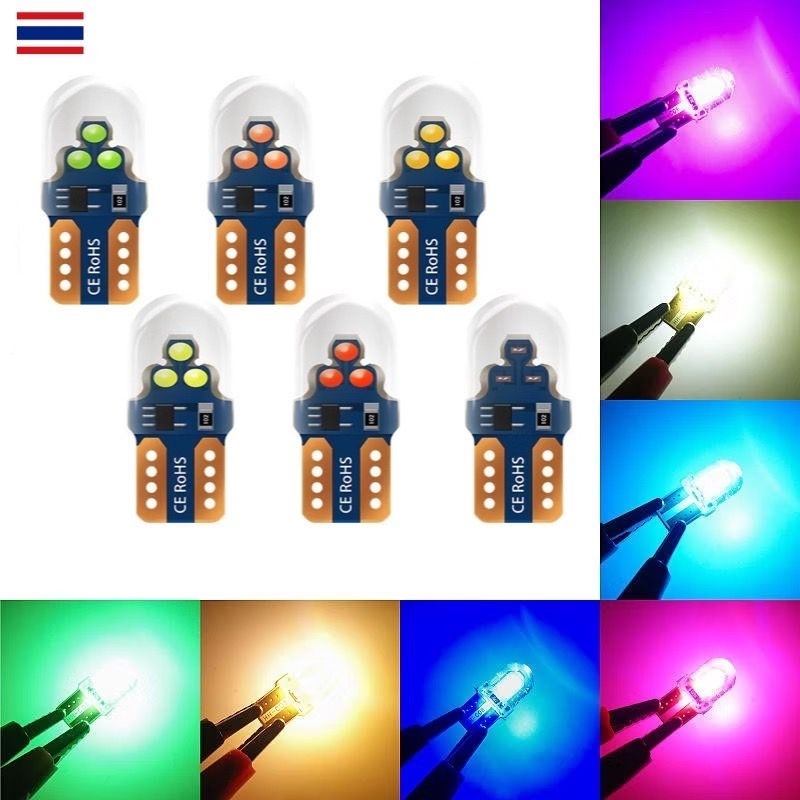 ไฟเลี้ยวแฟลชข้างแก้ม LED 6 ชิพ ขั้วเสียบ T10 DC12V. ขนาด 22 mm. จำนวน 1 คู่ (2หลอด) ส่งจากไทย