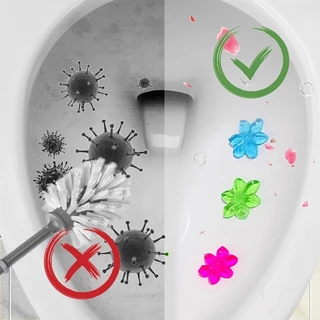 4 ชิ้น เจลดับกลิ่นชักโครก Toilet Gel Cleaner เจลหอม ดับกลิ่นห้องน้ำ เจลทำความสะอาด เจลลดคราบ ชักโครก น้ำยาทำความสะอาด