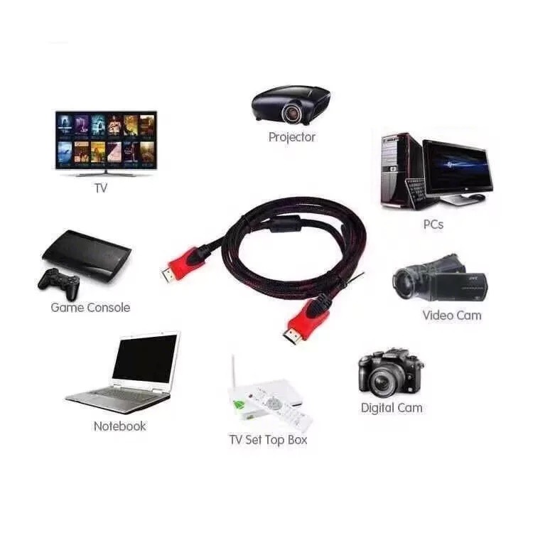 สาย TV HDMI 10 เมตร 15เมตร 20เมตร 30เมตร สายถักรุ่น HDMI 10M 15M 20M 30M CABLE 3D FULL HD 1080P