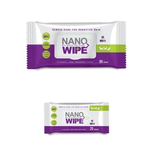 Nano Wipe ผ้าเปียก ทำความสะอาด สัตว์เลี้ยง แมว สุนัข ชูก้า หนูแฮมเตอร์ exp.10/2027