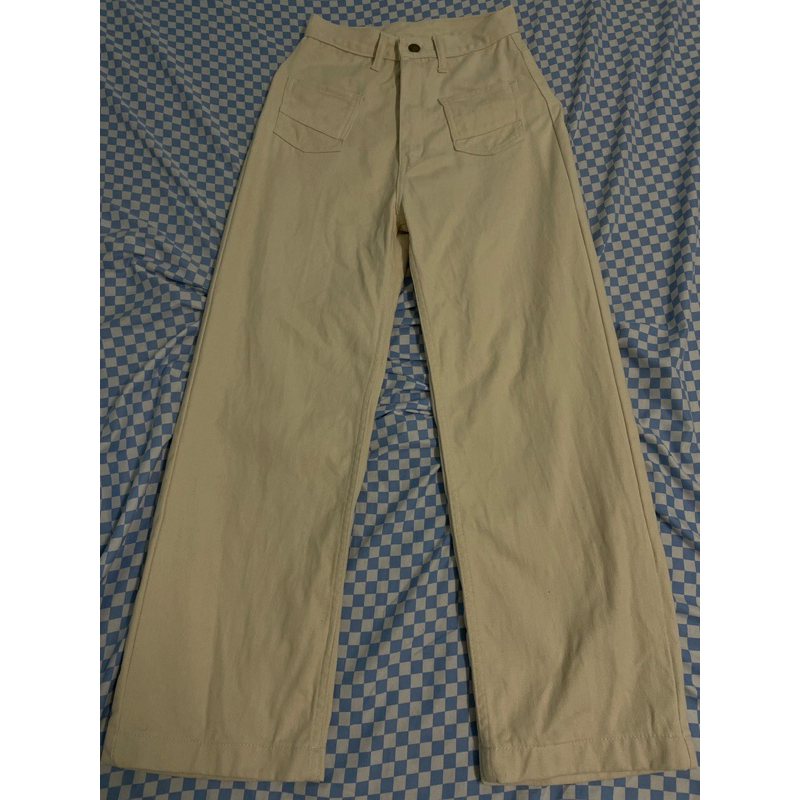 ติดจอง ❌ยีนส์สีครีมbananashop สีจริงรูปสาม size M