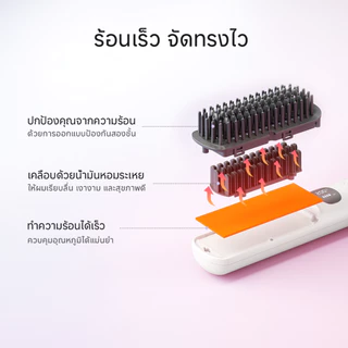 [NEW]Yoole Hair Straightening Brush ยูเลอร์ หวีไฟฟ้าไร้สาย แปรงยืดผมไฟฟ้า พกพาสะดวก มีไอออนบำรุงเส้นผม