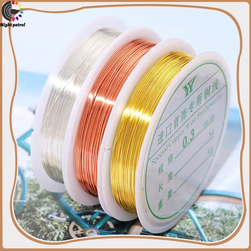 สายลวดโลหะผสม ลวดทำเครื่องประดับ DIY ร้อยลูกปัด ขนาด 1 ม้วน มี 0.2-0.8มม. Special Copper Wire