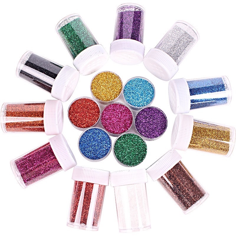 ผงกากเพชร ผงกลิสเตอร์ งานฝีมือ ตกแต่ง DIY ทาหน้า ทาเล็บ ตลับล่ะ 7gและ17g