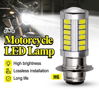 หลอดไฟรถจักรยานยนต์ LED สีขาว หลอดไฟหน้า H6 ไฟท้ายรถยนต์ หลอดไฟเลี้ยว