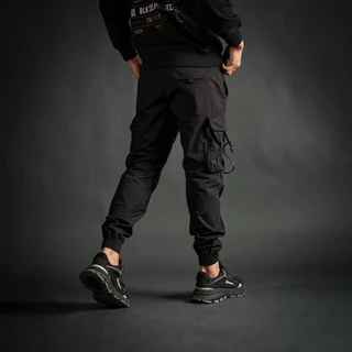 DAVIE JONES [BLK STREET] กางเกงจ็อกเกอร์ผู้ชาย Relax Fit Joggers สีดำ น้ำตาล GP0072