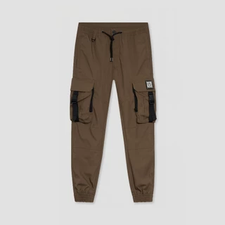 DAVIE JONES [BLK STREET] กางเกงจ็อกเกอร์ผู้ชาย Relax Fit Joggers สีดำ น้ำตาล GP0072