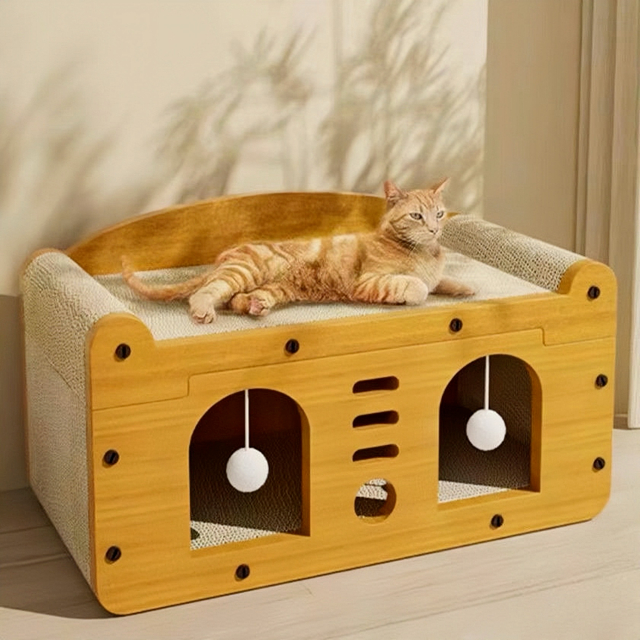 ที่ฝนเล็บแมว บ้านแมว ที่นอนแมว คอนโดแมว ที่ลับเล็บแมว ลับเล็บแมว ของใช้แมว ของเล่นแมว - รูปที่ 3