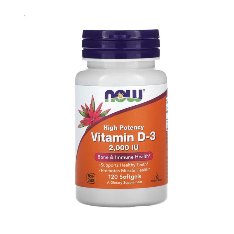 Exp 12/28 Now food high potency vitamin d-3 2000 iu 120 softgel