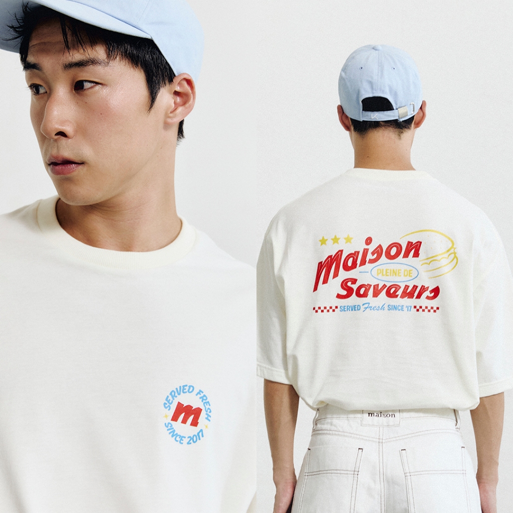 maison KEEPS | The Oversized Diner Tee | Unisex | เสื้อยืด ทรง oversized ผ้านุ่มพิเศษ | มีให้เลือก 2 Size อก 44" และ48''