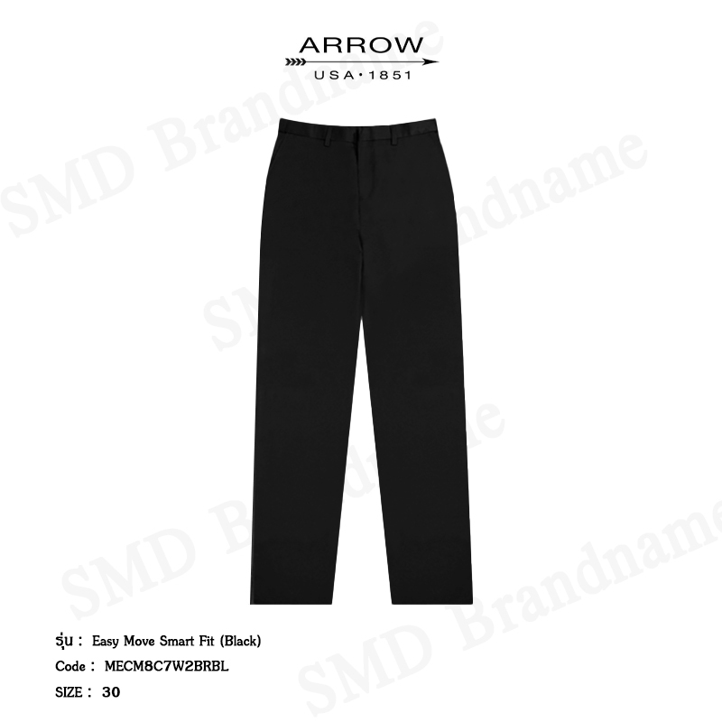 Arrow กางเกงสแล็ค ขายาว ทำงาน Smart Fit รุ่น Easy Move (Black) Code: MECM8C7W2BRBL