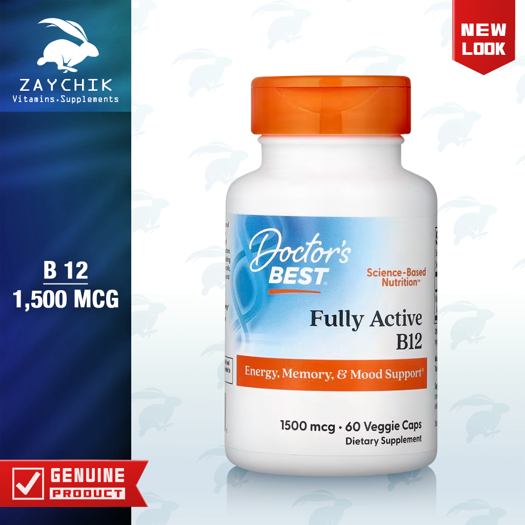 Doctor's Best Fully Active B12 1500 mcg ວີແກນ (ZAYCHIK) 60 ແຄບຊູນ