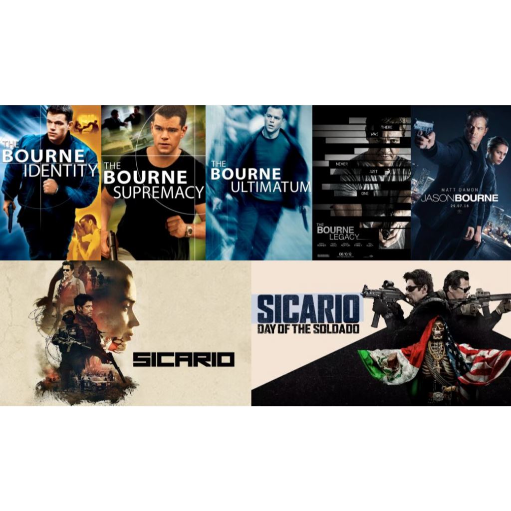 Flash Drive 64 Gb The Bourne & Sicario Collection ภาพ Full HD 1080p