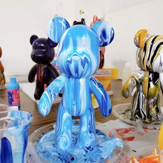เซ็ทหมีเทสี DIY ของเล่นศิลปะเสริมพัฒนาการ มีอุปกรณ์ สี พร้อมทำ / หมีเปล่า ใช้ตกแต่งในบ้าน (มีของพร้อมส่งในไทย)