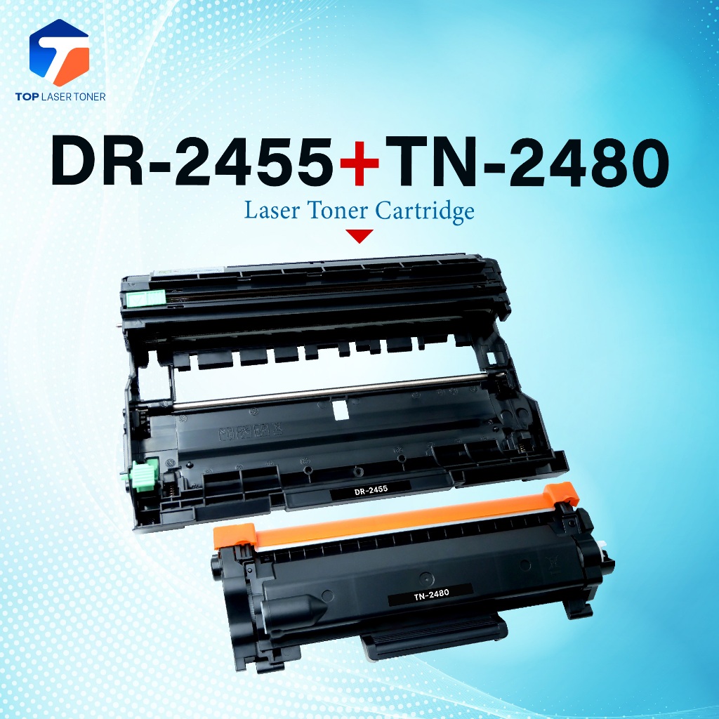 ซื้อแพ็คคู่ถูกกว่า ! ตลับหมึก+ตลับดรัม DR2455และTN2480 DR2455และTN2480  DR-2455 TN-2460 FOR BROTHER HL-2370DN/ L2375DW
