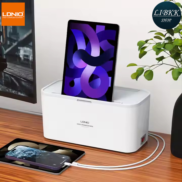 ของแท้100% LDNIO SN5311  ปลั๊กไฟ  Power Strip Management 5 Port & 3USB กล่องปลั๊กพ่วง รางปลั๊กไฟ สาย