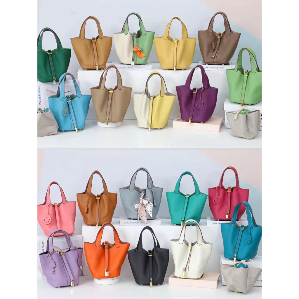 กระเป๋าทรง_Picotin18_Leather_กระเป๋าแฟชั่นผู้หญิง_สะพายข้าง