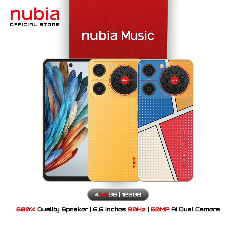 Nubia Music (4+128GB) - แถมฟรี! หูฟังStereo ลำโพงอัลตร้า DTS:X Ultra l แบตเตอรี่ 5000mAh l หูฟัง3.5m