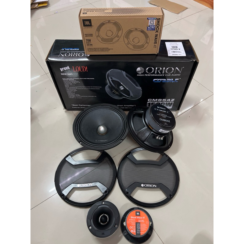 7590บาท ลำโพงกลาง8“ Orion cm854z 2ดอก แหลมจาน 2ดอก ลำโพงติดรถยนต์