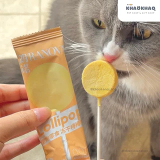 ( คละรส 5 ชิ้น ) New Ranova Lollipop อมยิ้มฟรีซดรายไก่ ผสมผัก ผลไม้ ขนมแมว อมยิ้มแมว อาหารเสริมสำหรับแมว อมยิ้มน้องแมว