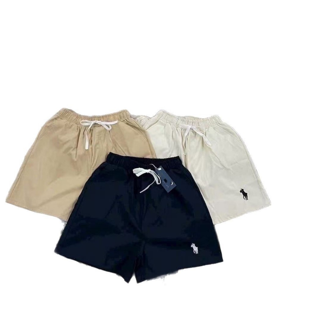 กางเกงขาสั้น Polo ผ้าร่มใส่สบายพร้อมเชือกรูดปรับขนาดเอว