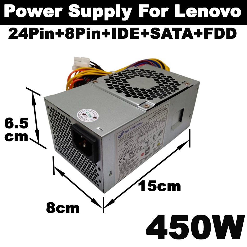 พาวเวอร์ซัพพลาย Power Supply 450W PSU For Lenovo TFX 24Pin 450W Power Supply FSP450-60LGHS(85) 80 PL