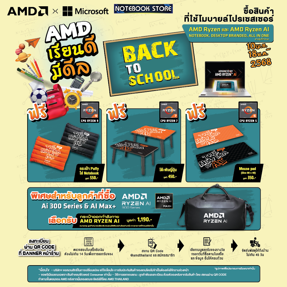 [ผ่อน 0% 10 ด.]LENOVO IDEAPAD SLIM 3 15ABR8 82XM00R1TA /R7 5825U/ประกัน 2 Years Premium Care