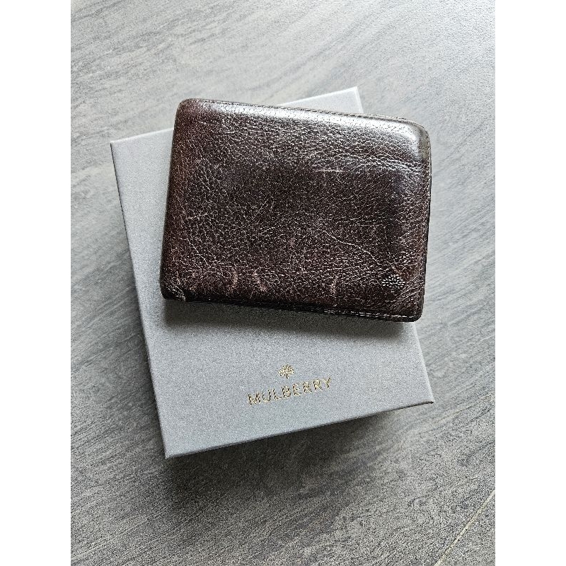 [มือสอง] กระเป่าสตางค์ bi-fold wallet Mulberry