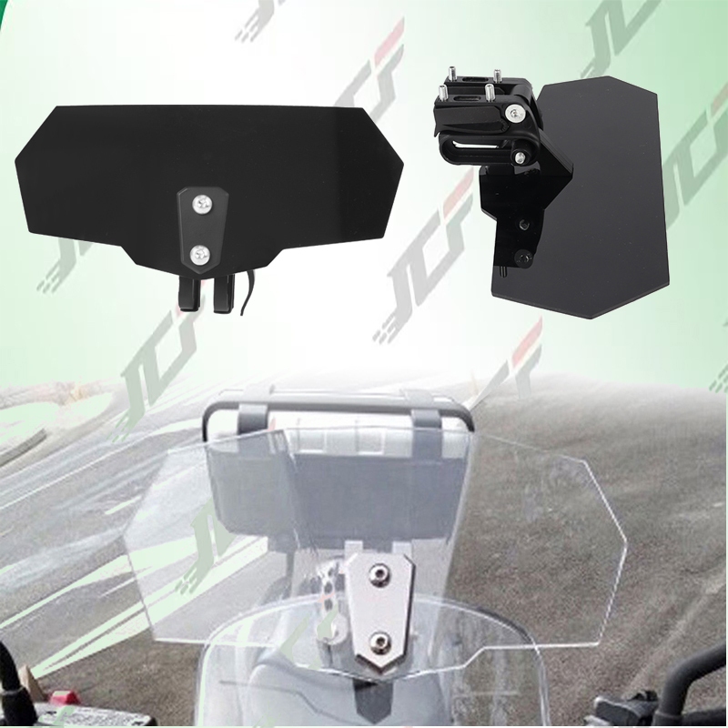 กระจกรถจักรยานยนต์ Airflow ปรับกระจก Extension Wind Deflector สีดํา Universal สําหรับ BMW Honda Yamaha Suzuki Ducati - รูปที่ 5