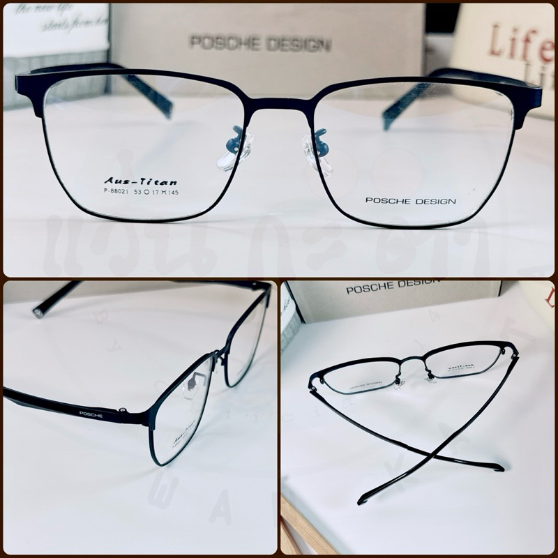 กรอบแว่นตา แว่นสายตา Posch Titanium 88021 แว่นกรองแสง ออโต้ บลูบล็อค เปลี่ยนสี ตัดเลนส์ - รูปที่ 3