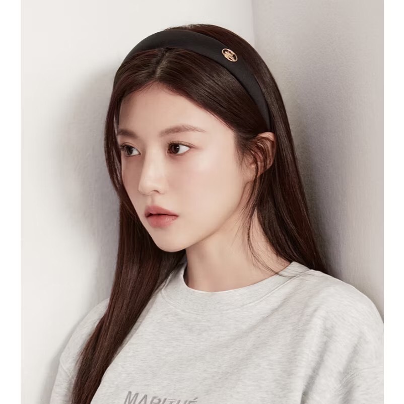 Marithe FRANCOIS GIRBAUD ที่คาดผมสําหรับผู้หญิง CIRCLE LOGO SATIN HAIR BAND