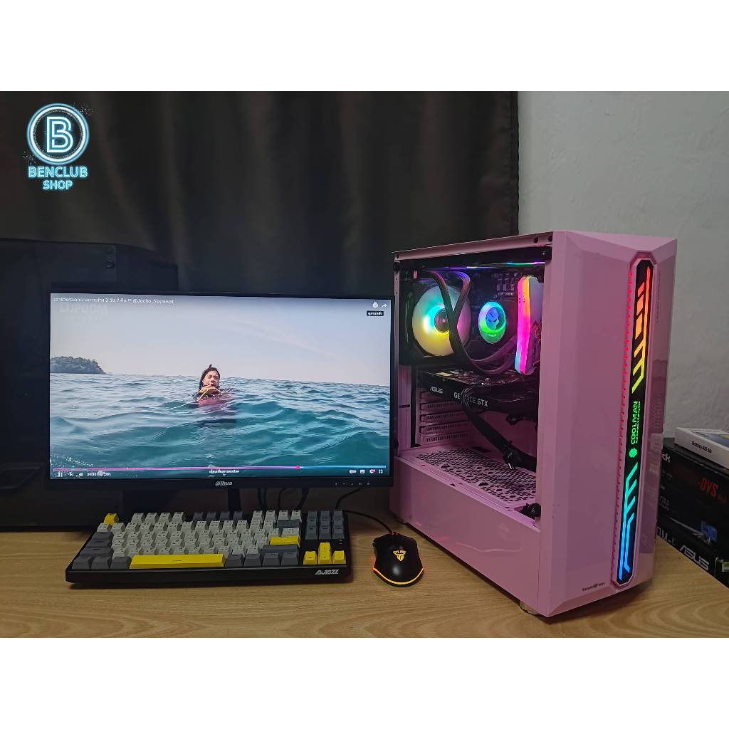 คอมพร้อมจอ สเปค cpu i3 13100f แรม16g การ์ดจอgtx1650 ssd250g พาวเวอร์600w จอ22นิ้ว100Hz สินค้ามือสอง