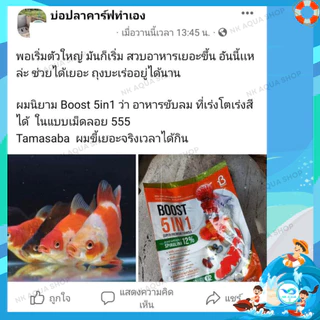 🧡ใหม่‼️อาหารปลาสวยงาม ปลาทอง ปลาคาร์ฟ บูสท์ (Boost 5in1) 5 คุณประโยชน์ ครบจบในถุงเดียว ขนาด 800 กรัม