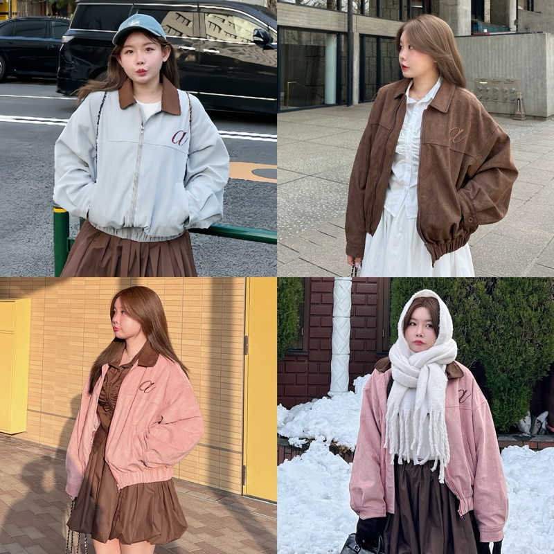🧸Jacket amede🛋️ ผ้าหนังกลับซับในทั้งตัว