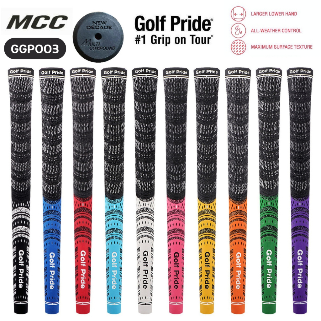 กริปไม้กอล์ฟผสมผ้าใบทูโทน ด้ามดำ แบบเซ็ต 10 ชิ้น (GGP003) Golf Grip พร้อมส่งในไทย