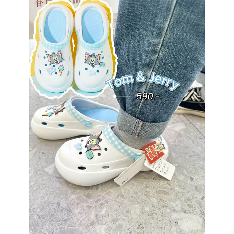 Sanfu xSanrio Zootopia Tom&Jerry รองเท้าแตะหลุมทรงcrocs ใส่นอกบ้าน