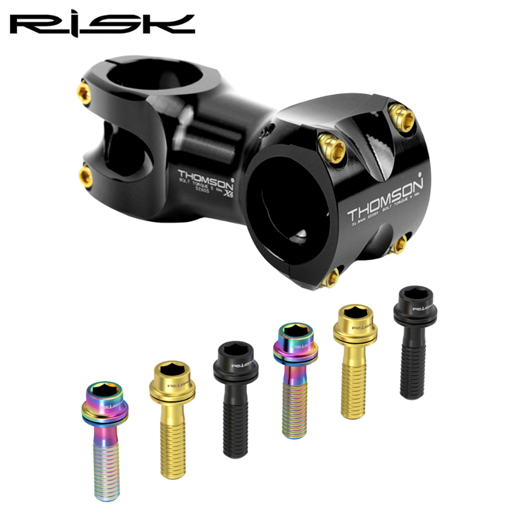 น็อตไทเทเนียม Risk  ยึด Stem ขนาด M5×18 (สินค้าส่งจากร้านค้าในไทย)